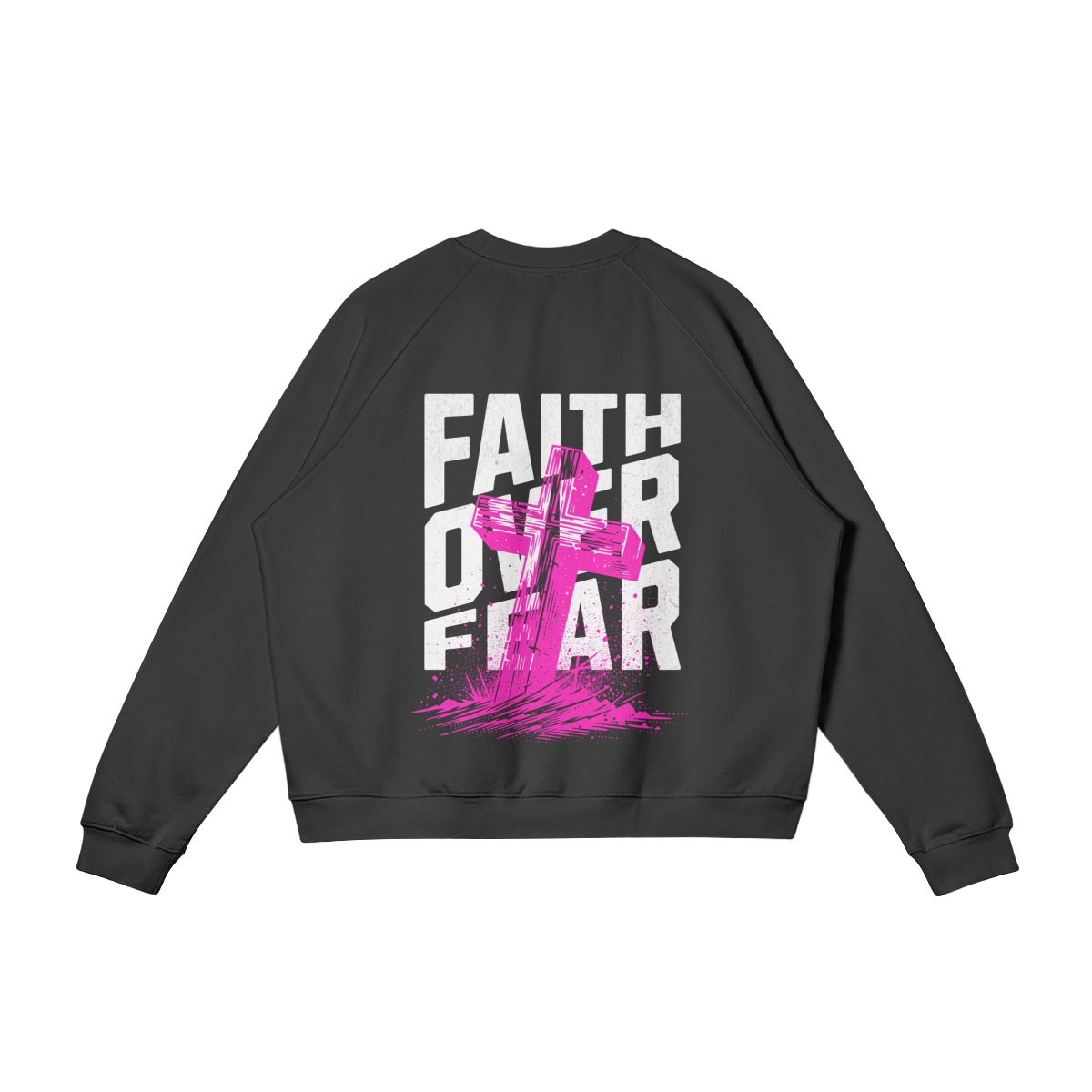 Faith over Fear,  Unisex Heavyweight Fleece-lined Sweatshirt - HELIVES STORE