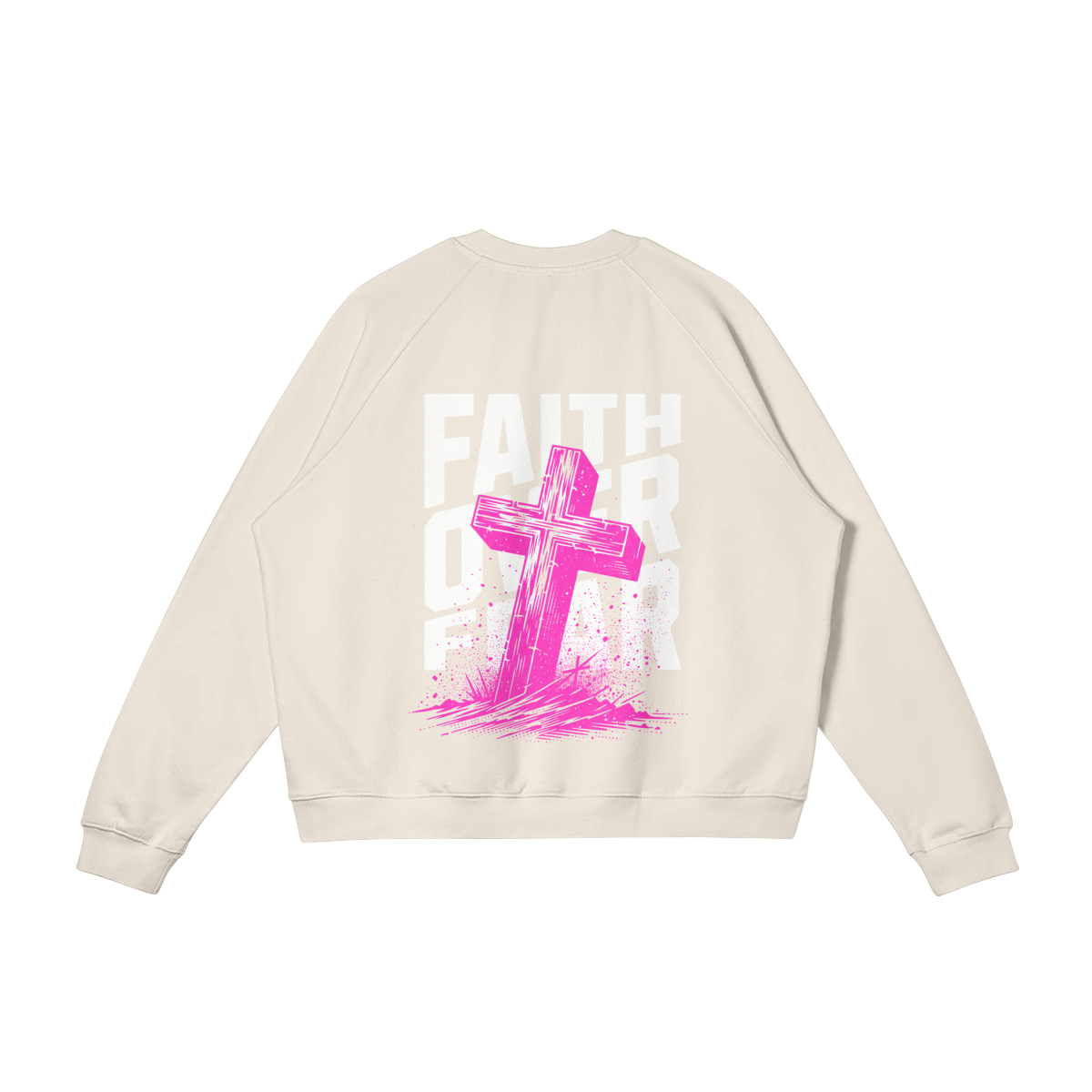 Faith over Fear,  Unisex Heavyweight Fleece-lined Sweatshirt - HELIVES STORE