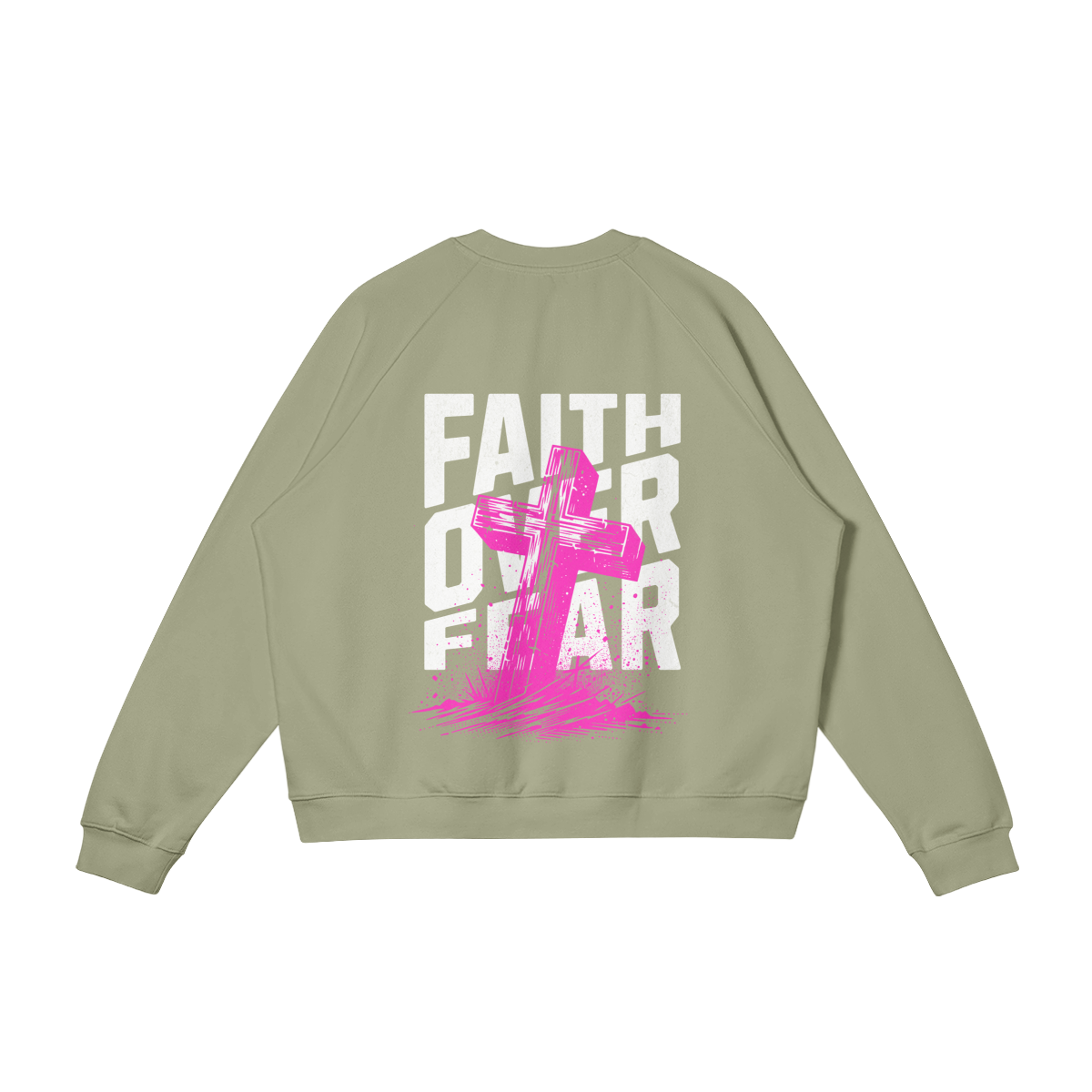 Faith over Fear,  Unisex Heavyweight Fleece-lined Sweatshirt - HELIVES STORE