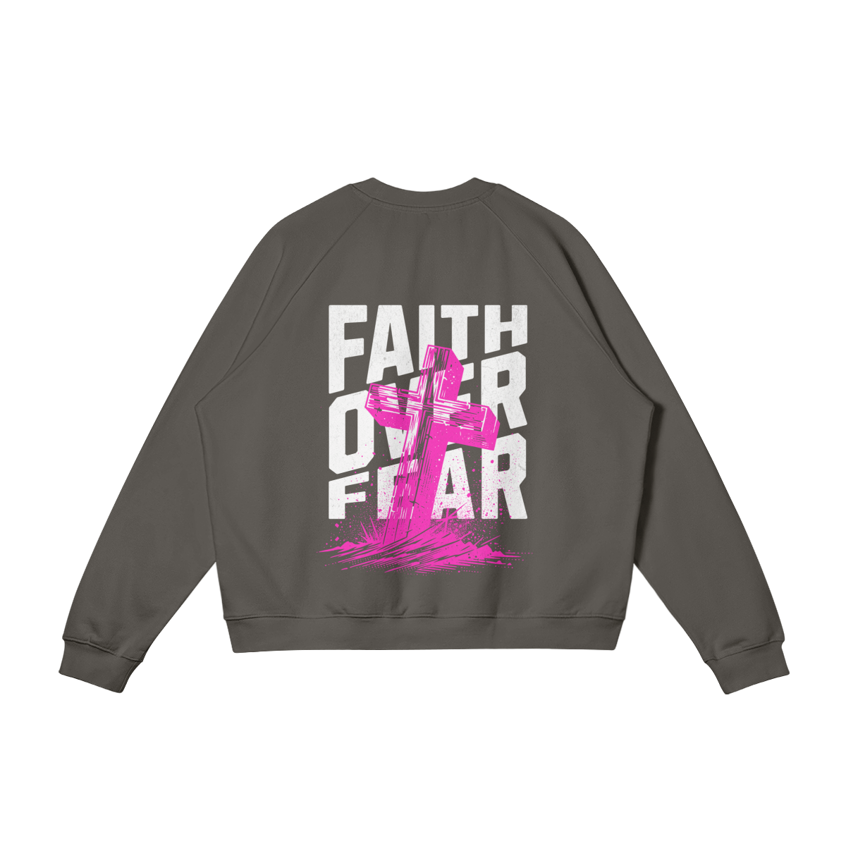 Faith over Fear,  Unisex Heavyweight Fleece-lined Sweatshirt - HELIVES STORE