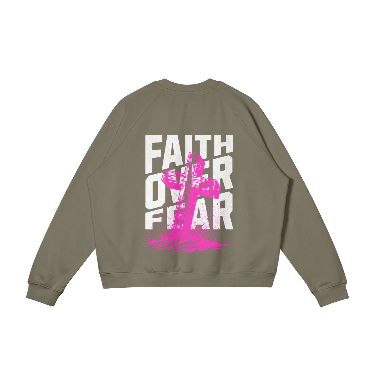 Faith over Fear,  Unisex Heavyweight Fleece-lined Sweatshirt - HELIVES STORE