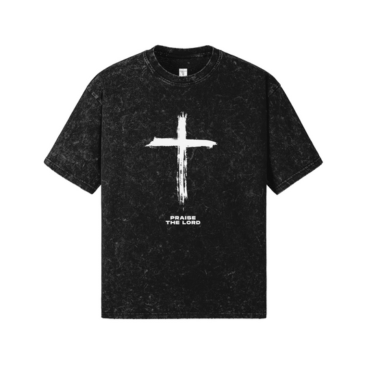 Praise The Lord, Unisex Snow Wash T-shirt - HELIVES STORE